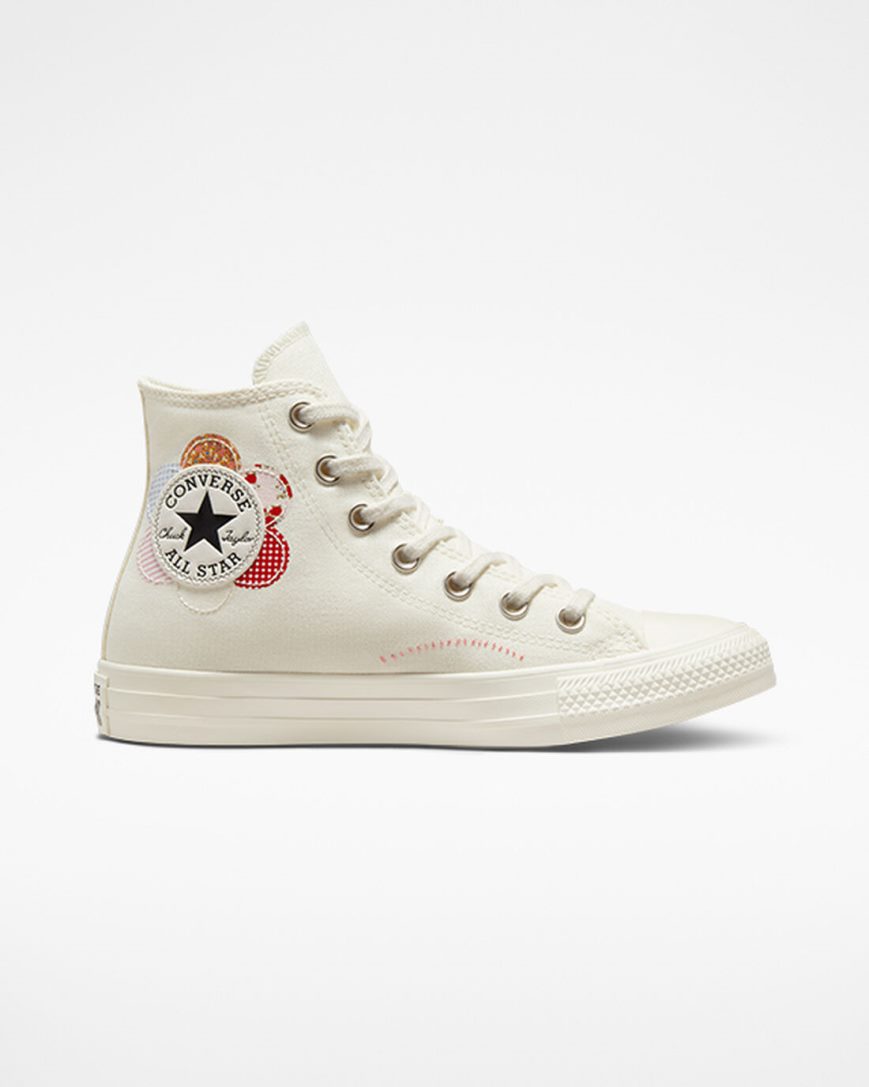 Tenisi Inalti Dama Converse Chuck Taylor All Star Crafted Patchwork Bej Portocalii Roz Negrii | RO PVYWG137